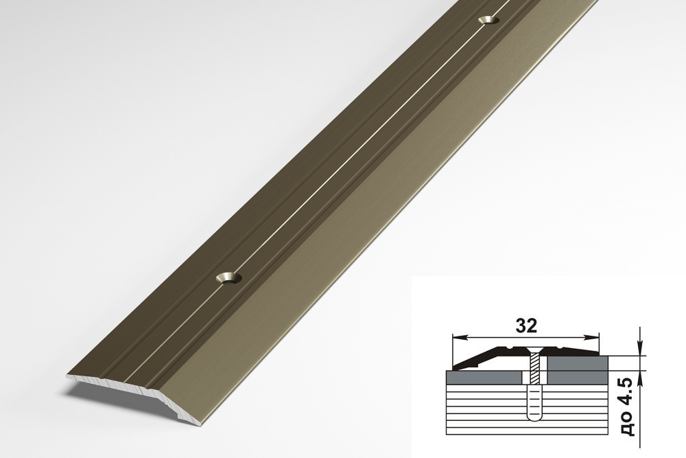 Порог разноуровневый ПР 03.2700.204л Бронза
