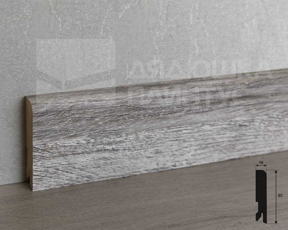 Плинтус МДФ Лука Пл 80МДФ.2700.Point line 24050 Дуб винтаж графит