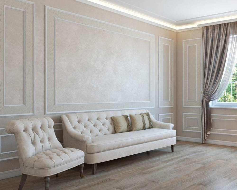 Карниз потолочный из полистирола высокой плотности NMC IL4 60*37,5*2000. Окраска включена в стоимость