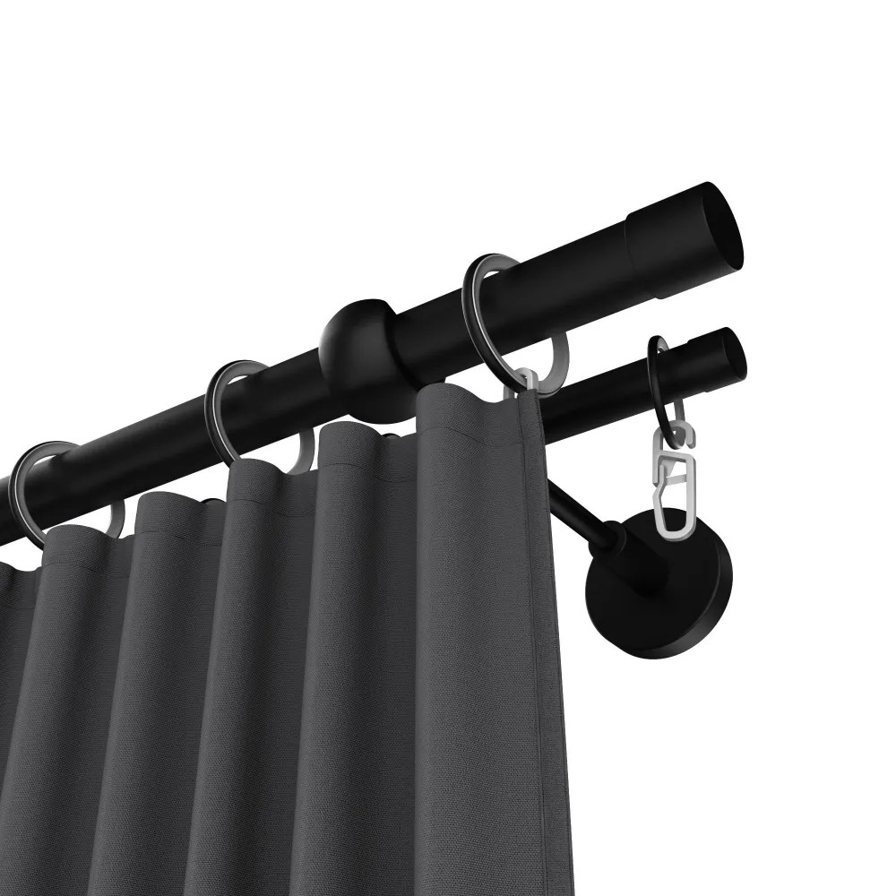 Карниз двухрядный кованый УЮТ D25мм 1,8м Черный