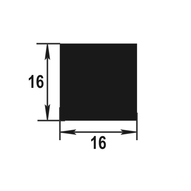 Штанга квадратная 16*16 мм ШКв 16.2000.502л Золото. Цена за 5 штук.