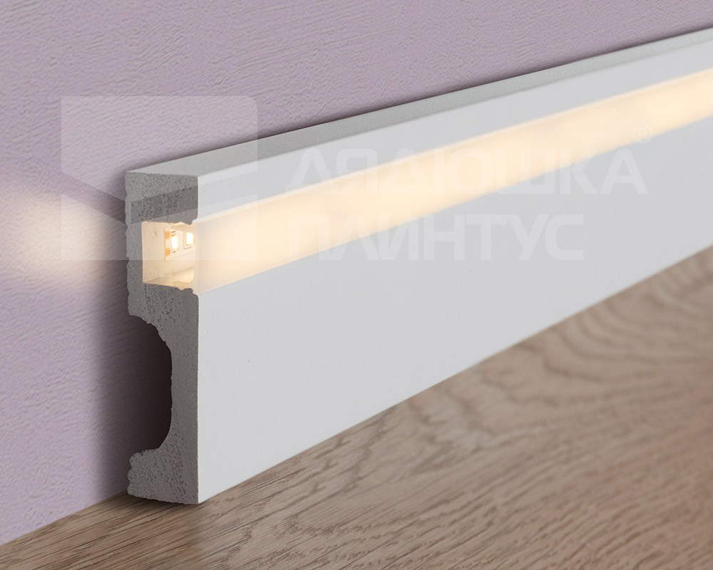 Плинтус из полистирола высокой плотности NMC Wallstyl IL11 Белый