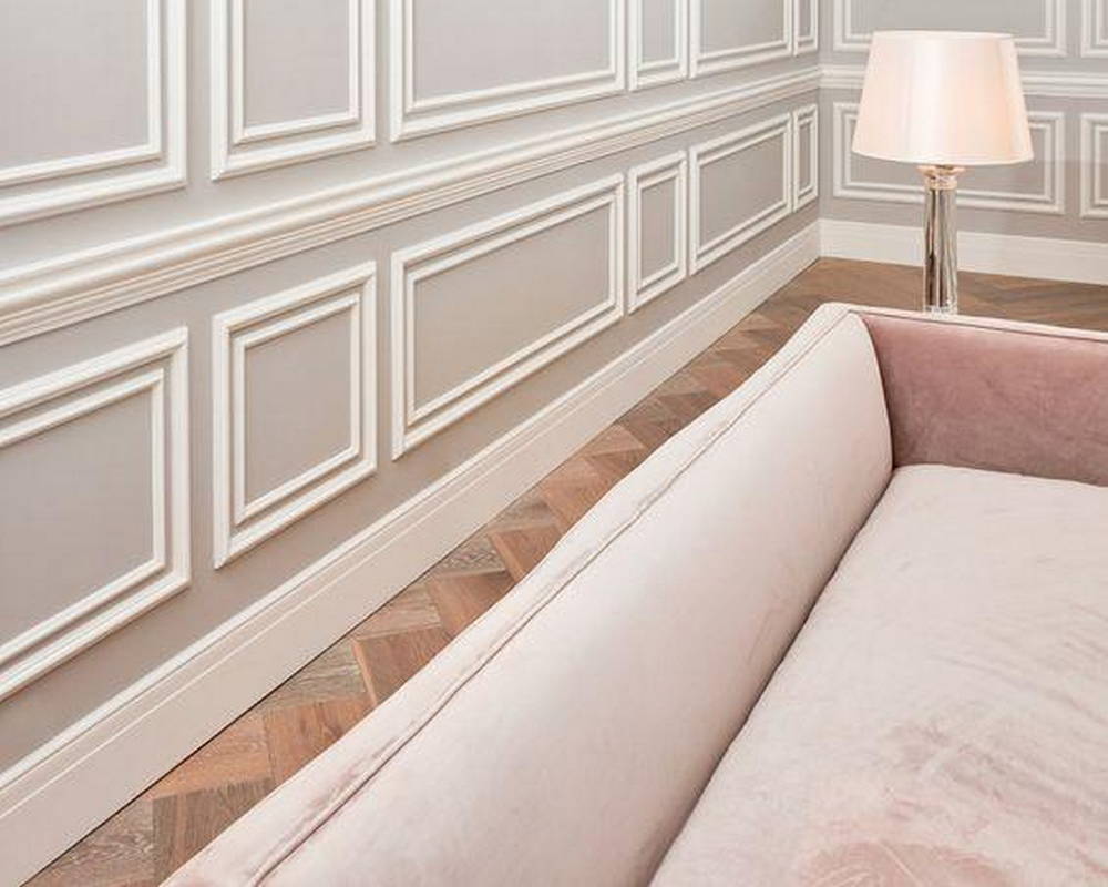 Плинтус из полистирола высокой плотности NMC Wallstyl FB1 Белый