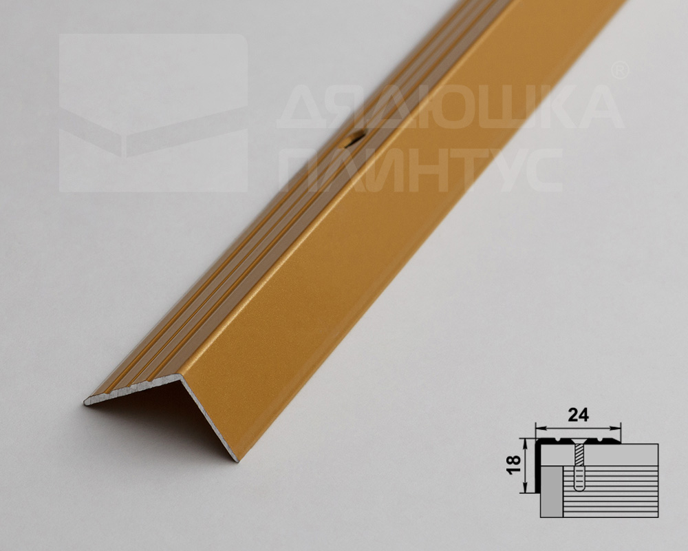 Порог угловой ПУ 03.900.02л Золото