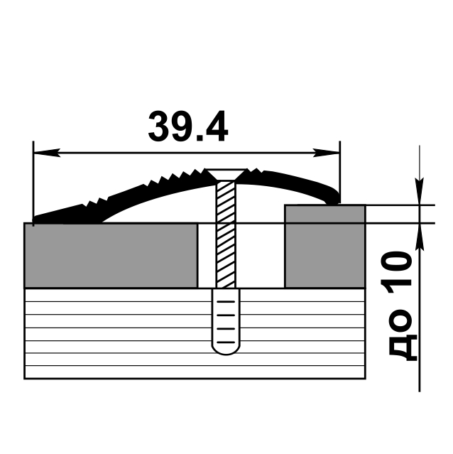 Порог разноуровневый ПР 02.2700.050 0,9 м Дуб муссон грей