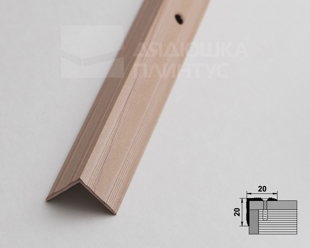 Порог угловой ПУ 05.900.R188 Дуб шато