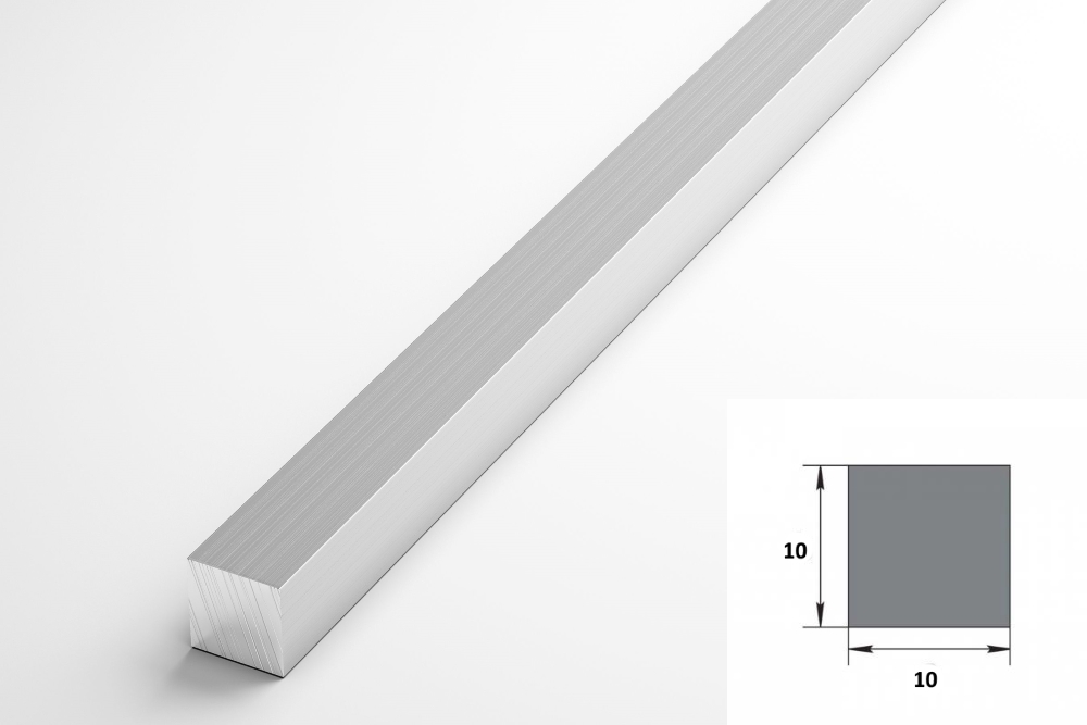Штанга квадратная 10х10 мм ШКв 10.2000.500 Без окраса