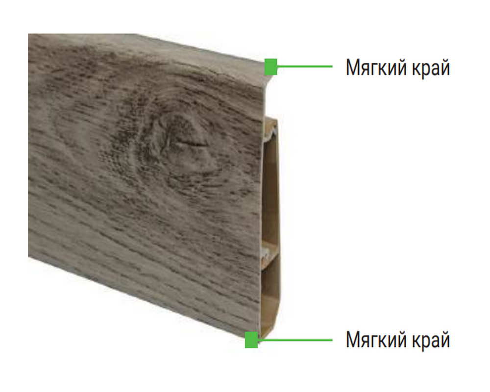 Плинтус ПВХ MAGIC STIСK 77мм 2,2 м MS12 Ятоба