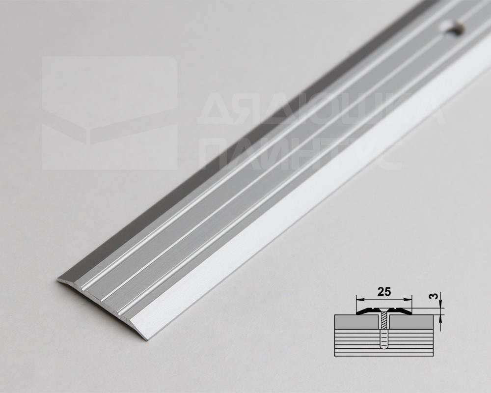 Порог одноуровневый ПС 01.2700.201л Серебро