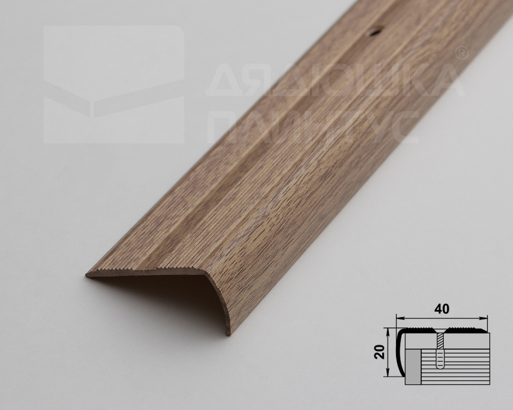 Порог угловой MSC 40*20.900.087 Дуб беленый