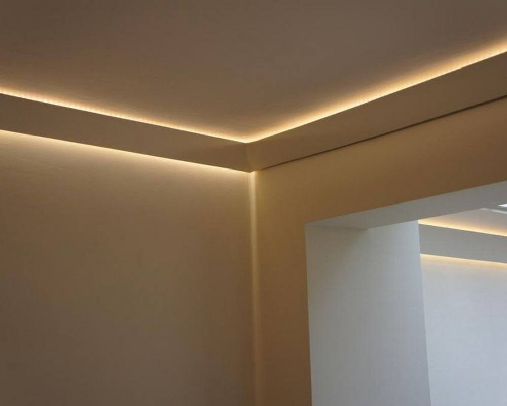 Карниз потолочный NMC IL1 50*70*2000. Белый под подсветку