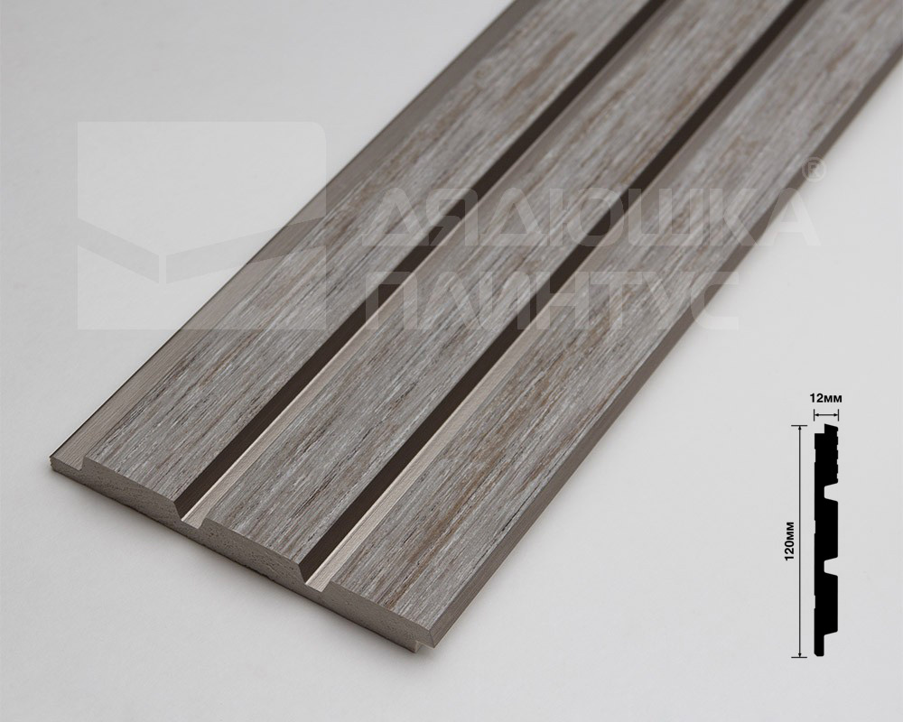 Стеновая панель HI WOOD под дерево. LV124 GN68 HI WOOD 120,0мм х 12,0мм х 2,7м.