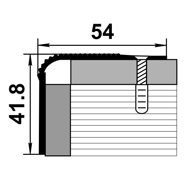 Порог угловой ПУ 02.1800.054 0,9 м Клен северный