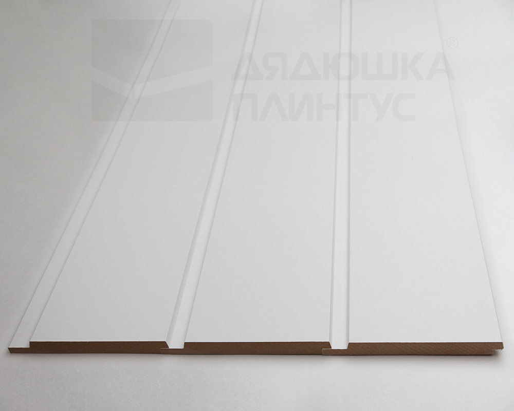 Стеновая панель МДФ. 2760*122*12мм AP122503.91 Белый под покраску