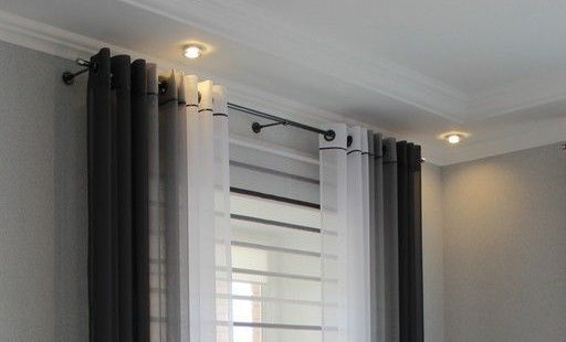 Карниз двухрядный кованый УЮТ D25мм 1,8м Черный