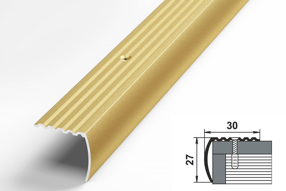 Порог угловой ПУ 04.900.02л Золото