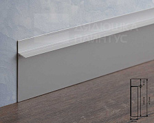 Профиль НЕПЛИНТУС 60х15х2000мм PKINSAA 60 Серебро матовое