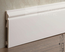 Плинтус СОЛИД 1 UHD 06/105C 105*14*2000 Белый под покраску
